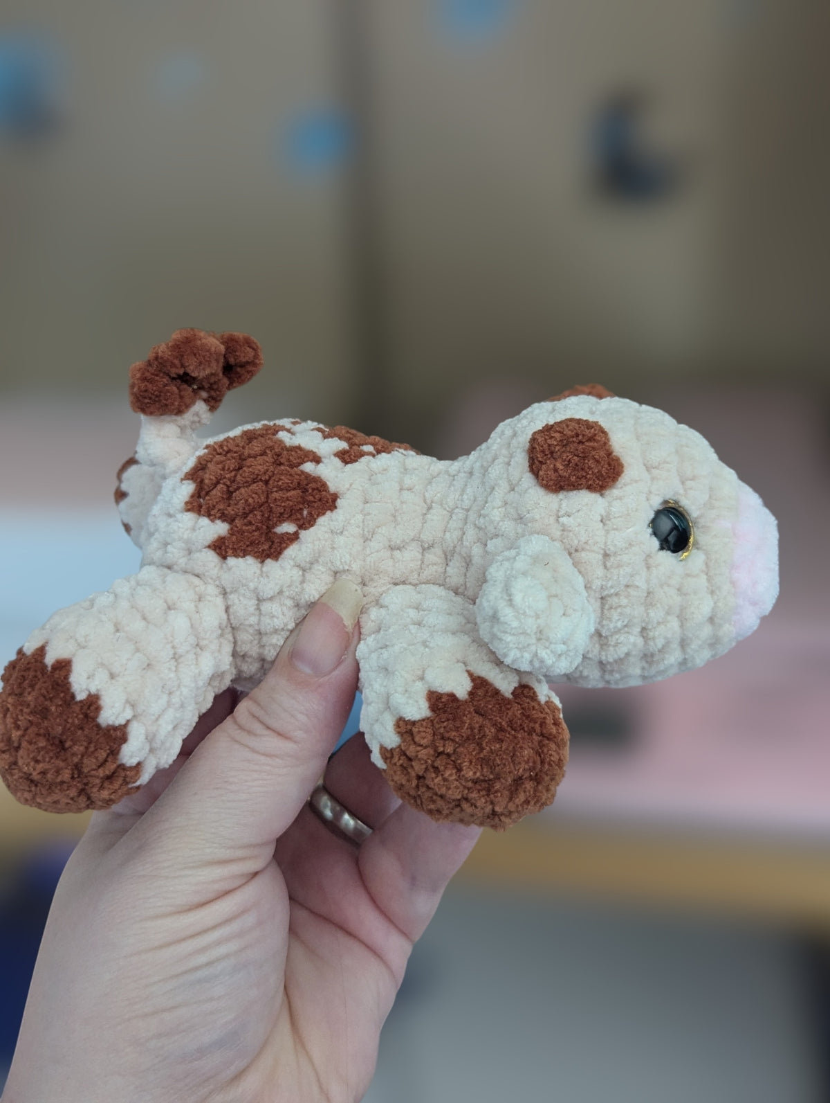 Laying cow plushie