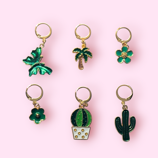 Individual Green Nature Stitch Markers